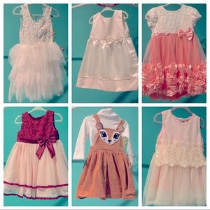 6 Toddler Christmas Time Dresses- Size 2T-3T